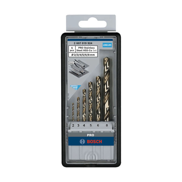 PRO Stainless Steel HSS-Co Twist Drill Bit Set 2-8 mm, 6 pc - image 02