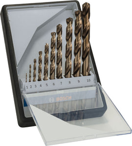 PRO Stainless Steel HSS-Co Twist Drill Bit Set, 10 pcs
, 1-10 mm