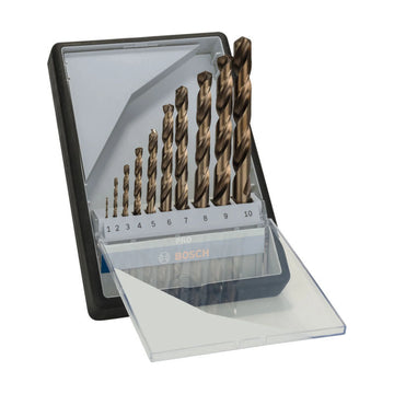 PRO Stainless Steel HSS-Co Twist Drill Bit Set, 10 pcs
, 1-10 mm - image 01