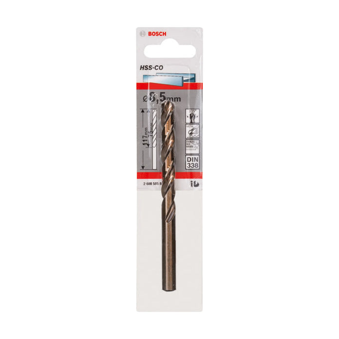 Metal drill bits HSS-Co, DIN 338
 8,5 x 75 x 117 mm - image 02