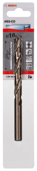 Metal drill bits HSS-Co, DIN 338
 10,0 x 87 x 133 mm - 0