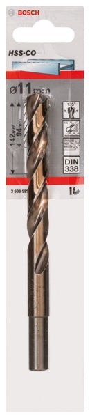 Metal drill bits HSS-Co, DIN 338
 11,0 x 94 x 142 mm - 0