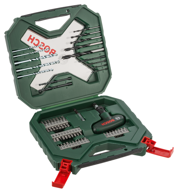Bosch 54pc X-Line Drill/Driver Set + Pocket S/Driver