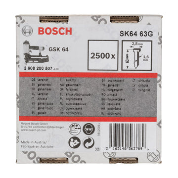 Bosch Nails for GSK64 63G 1,6 mm, 63 mm, galvanised, 2500 pc - image 02