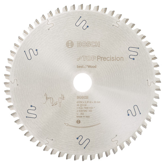 Top Precision Best for Wood circular saw blade
 254 x 30 x 2.3 mm, 60