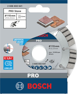 Bosch PRO Stone Diamond Disc, 115 x 22.23 x 2.2 mm - 0