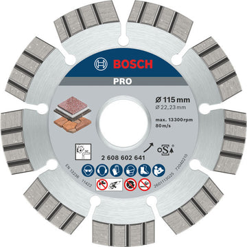 Bosch PRO Stone Diamond Disc, 115 x 22.23 x 2.2 mm
