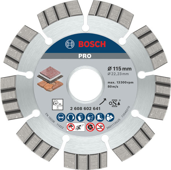 Bosch PRO Stone Diamond Disc, 115 x 22.23 x 2.2 mm