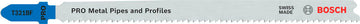 PRO Metal Pipes and Profiles T321BF Jigsaw Blade, 132 mm, 5 pcs