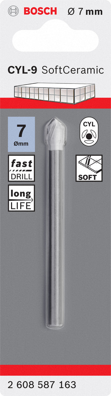 CYL-9 Tile drill bit Ceramic 7 x 80 mm - 0