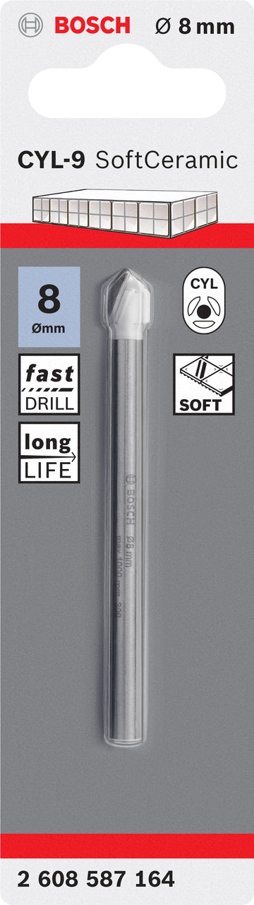 CYL-9 Tile drill bit Ceramic 8 x 80 mm - 0