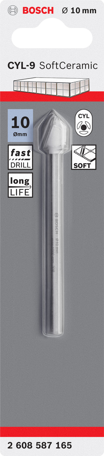 CYL-9 Tile drill bit Ceramic 10 x 90 mm - 0
