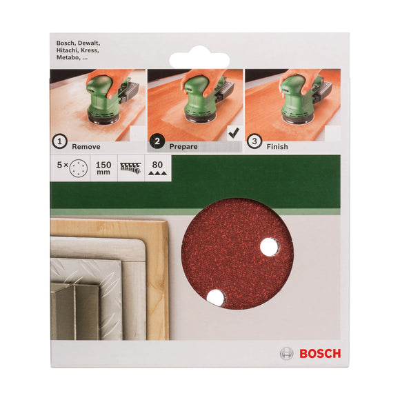 For random orbit sanders, 150 mm, 80, 5 pc - image 02
