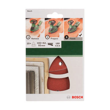Bosch sanding sheet set for multi-sanders 102 x 62/93 mm, 180, 10 pc - image 02