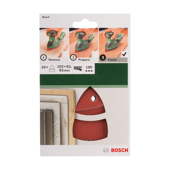 Bosch sanding sheet set for multi-sanders 102 x 62/93 mm, 180, 10 pc - image 02