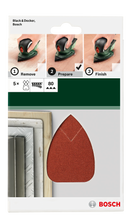 Bosch sanding sheet set for multi-sanders, 95 x 135 mm, 80, 5 pc-2