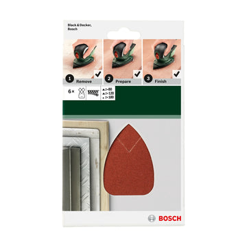 Bosch sanding sheet set for multi-sanders 95 x 135 mm, 80-180, 6 pc - image 02