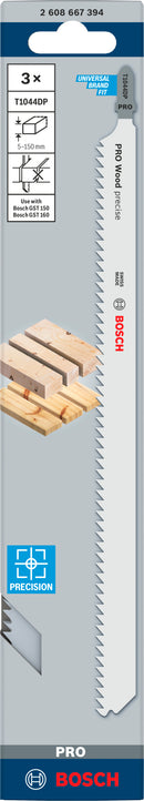PRO Wood precise T1044DP Jigsaw Blade, 250 mm, 3 pcs
 3 pc (cuts at accurate angles)-2