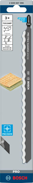 PRO Fibre Insulation precise T1013AWP Jigsaw Blade, 250 mm, 3 pcs - 0