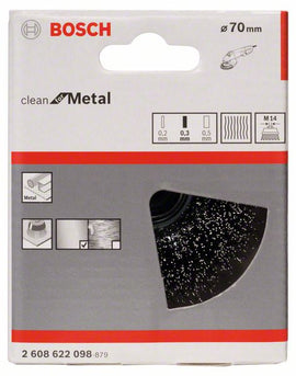 PRO Metal clean Cup Brush, 70 x 0.3 mm, Thread - 0