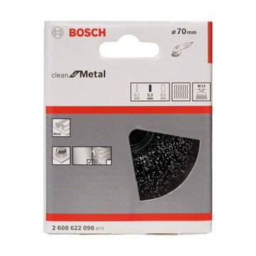 PRO Metal clean Cup Brush, 70 x 0.3 mm, Thread - image 02