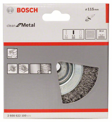 PRO Metal clean Wire Wheel, 115 x 0.3 mm, Thread - 0