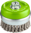PRO Stainless Steel heavy Cup Brush, 100 x 0.35 mm, Thread-1