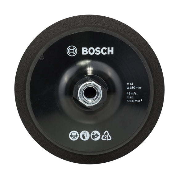 M14 backing pad, 150 mm diameter, with Hook & Loop-type fastening system - image 01