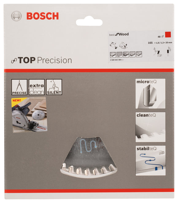 Top Precision Best for Wood circular saw blade
 165 x 20 x 1,8 mm, 48