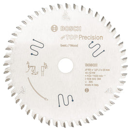 Top Precision Best for Wood circular saw blade
 165 x 20 x 1,8 mm, 48
