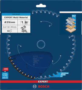EXPERT Multi Material Circular Saw Blade, 216 x 2.4/1.8 x 30 mm, T64 - 0