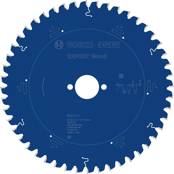 EXPERT Wood Circular Saw Blade, 216 x 2.4/1.8 x 30 mm, T48