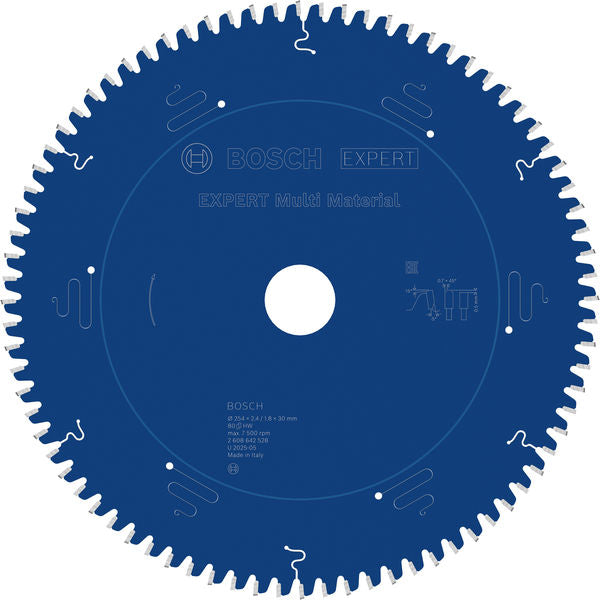 EXPERT Multi Material Circular Saw Blade, 254 x 2.4/1.8 x 30 mm, T80