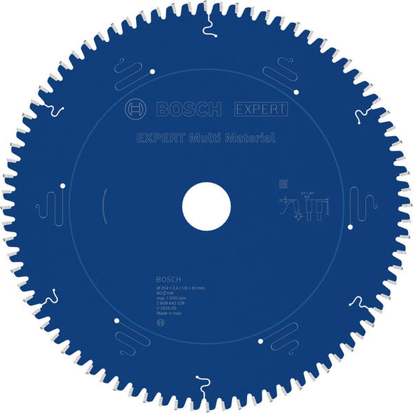 EXPERT Multi Material Circular Saw Blade, 254 x 2.4/1.8 x 30 mm, T80