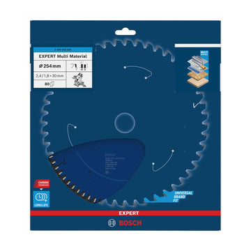 EXPERT Multi Material Circular Saw Blade, 254 x 2.4/1.8 x 30 mm, T80 - image 02
