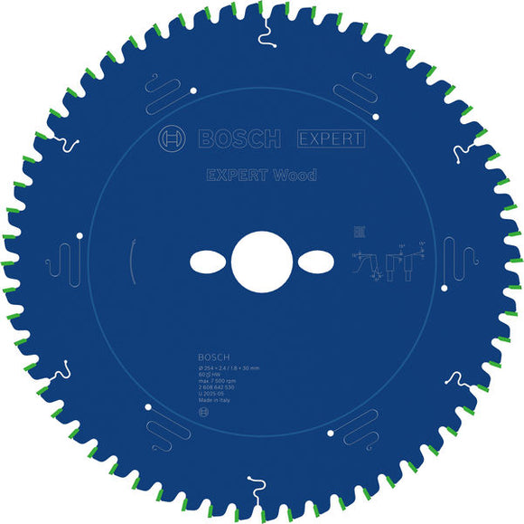 EXPERT Wood Circular Saw Blade, 254 x 2.4/1.8 x 30 mm, T60
 254 x 30 x 2,4 mm, 60