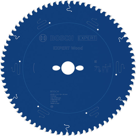 EXPERT Wood Circular Saw Blade, 305 x 2.4/1.8 x 30 mm, T72
 305 x 30 x 2,4 mm, 72