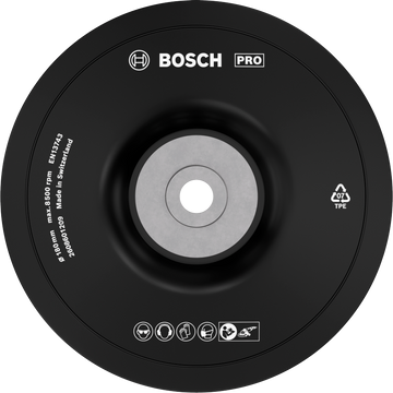 Backing pad 180 mm, 8 500 rpm