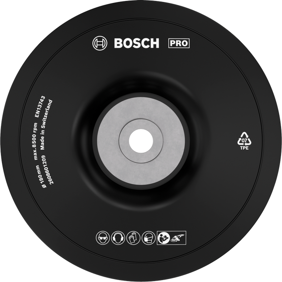 Backing pad 180 mm, 8 500 rpm