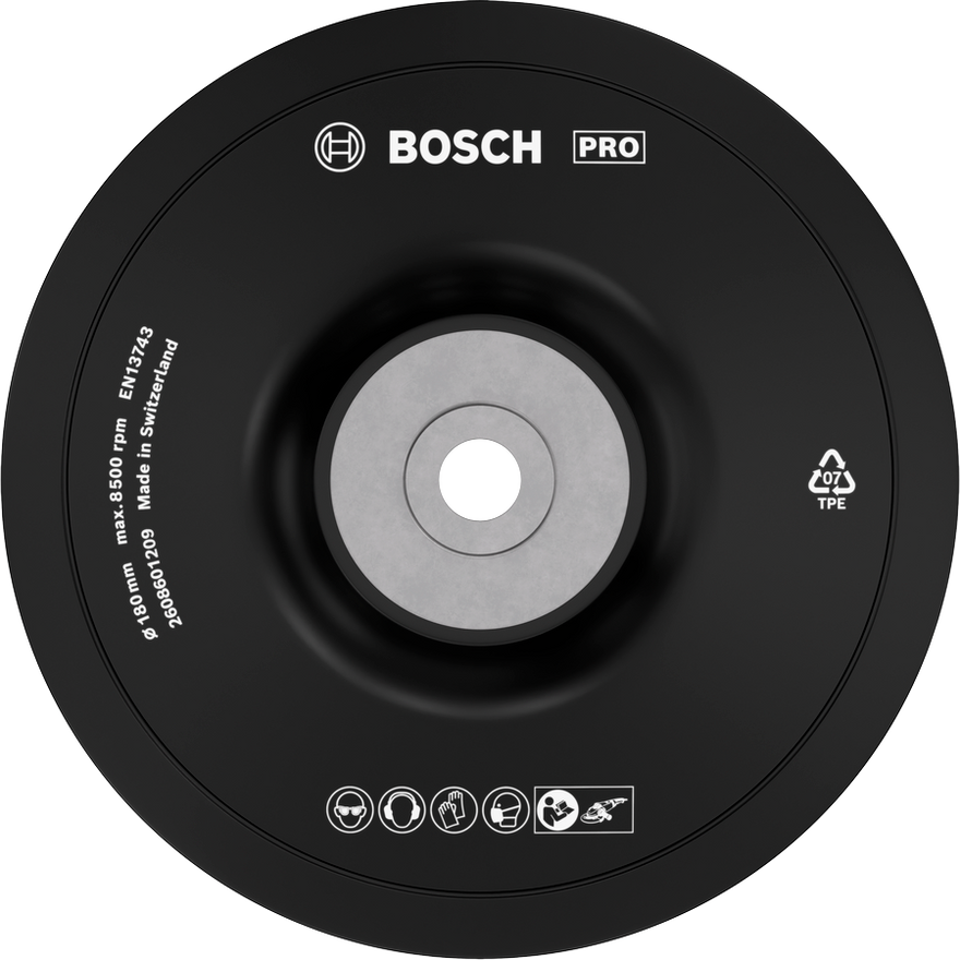 Backing pad 180 mm, 8 500 rpm