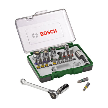 Bosch 27pc screwdriver bit and ratchet set - image 01