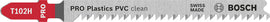 PRO Plastics PVC clean T102H Jigsaw Blade, 100 mm, 5 pcs