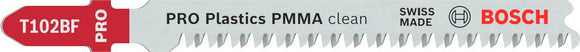 PRO Plastics PMMA clean T102BF Jigsaw Blade, 92 mm, 3 pcs