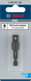 Bosch PRO Socket Adapter with Pin Connection, 3/8", 50 mm-2