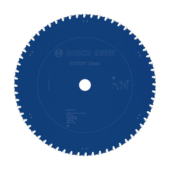 EXPERT Steel Circular Saw Blade, 305 x 2.6/2.2 x 25.4 mm, T60
 305 x 25,4 x 2,6 mm, 60 - image 01
