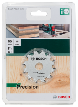 Bosch Circular saw blade for plunge and hand-held circular saws 65 x 15 x 1,6 mm, 12 - 0