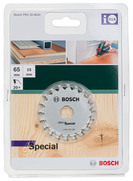 Bosch Circular saw blade for plunge and hand-held circular saws 65 x 15 x 1,6 mm, 20 - 0