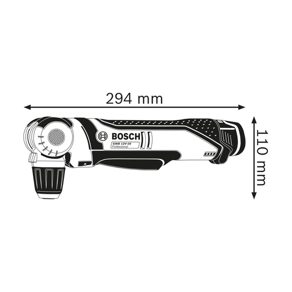 Bosch Cordless Angle Drill Driver GWB 12V-10 Solo excl Battery & Charger - image 06