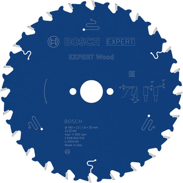 EXPERT Wood Circular Saw Blade, 160 x 2.2/1.6 x 20 mm, T24