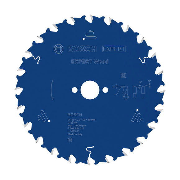 EXPERT Wood Circular Saw Blade, 160 x 2.2/1.6 x 20 mm, T24 - image 01